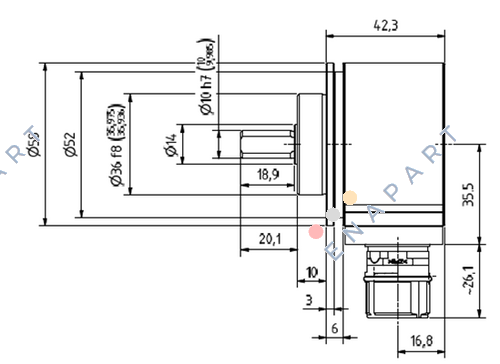 DKPSF2928 10/10 double loop coupling