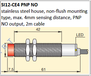 SI12-CE4 PNP NO sensor