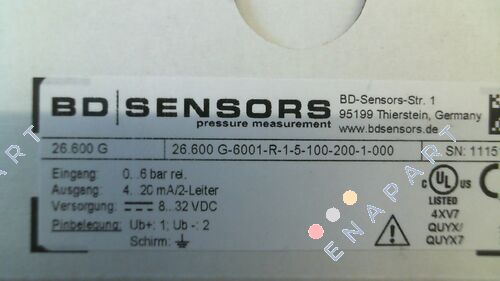 26.600 G-6001-R-1-5-100-200-1-000 Pressure transmitter
