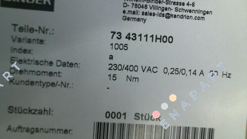 73 43111H00-1005 three-phase brakle