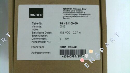 76 43110H00-0012 spring pressure single disc brake