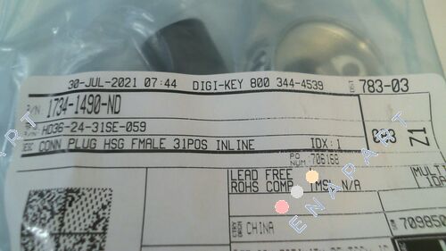 HD36-24-31SE-059 High-Density Circular Military Connector with 31 Pins