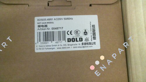 p/n: 0048717, Type: BD5935.48/61 AC230V 50/60Hz Emergency Stop Module