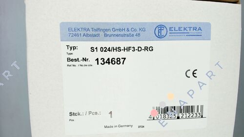 134687 // S1 024/HS-HF3-D-RG Main emergency stop switch