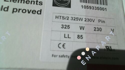 HTS/2 325 W 230 V High-Temperature Infrared Panel Heater