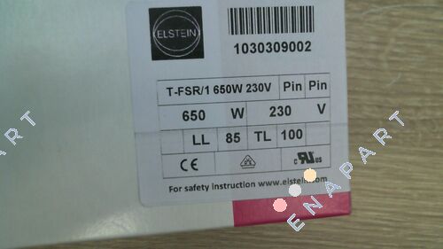 T-FSR/1 650 W 230 V infrared emitter