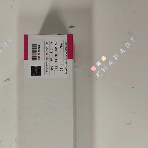 T-HTS/1 600W 230V BK High-Temperature Ceramic Infrared Panel Heater with Integrated Thermocouple