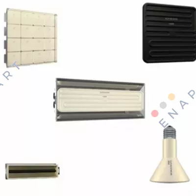 T-HTS/4 100W 230V / 1060601001 High-Temperature Ceramic Infrared Panel Heater with Integrated Thermocouple