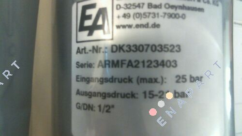 DK330703523 Piston pressure regulator