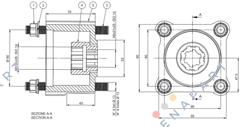606X01K0000000 adapter for standard pumps