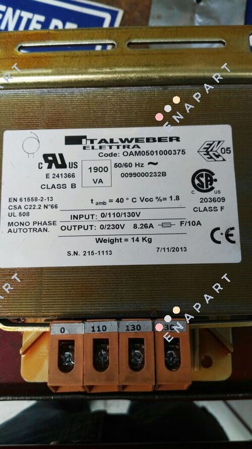 OAM0501000375  Single phase auto-transformer