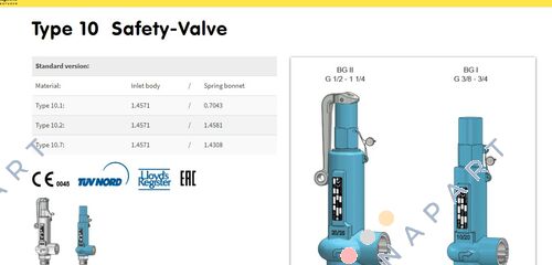 10.2 Safety valve