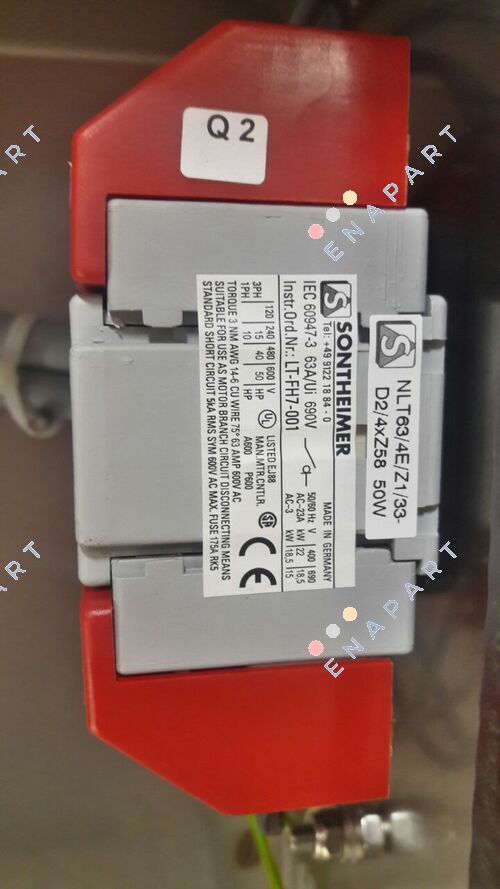 NLT63/4E/Z33 -D2/Z1/4xZ58 Emergency stop switch, 4-pole
