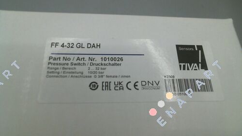 P/N: 1010 026 Type: FF 4-32 GL DAH pressure switch