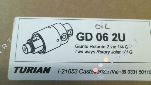 GD 06 2U Dual channel rotary feedthrough DN6