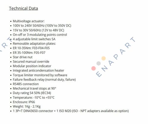 ER35.90A.G00 Plus Open/Close Electric Actuator