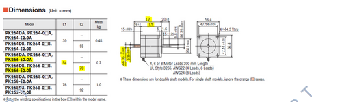 PK266-E2.0B PK series stepper motor combination
